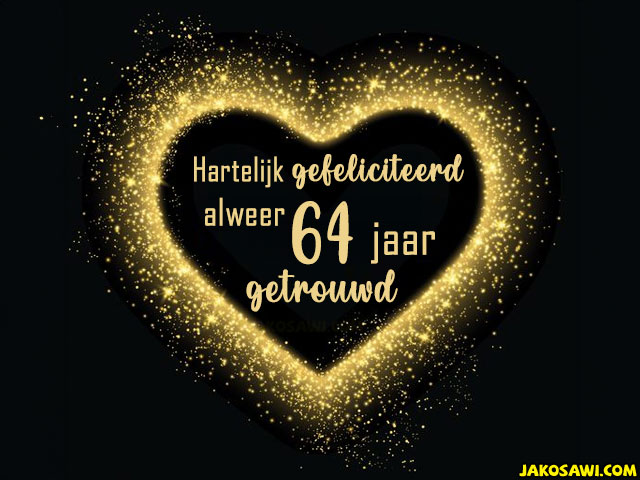 64 jaar liefde gouden hart