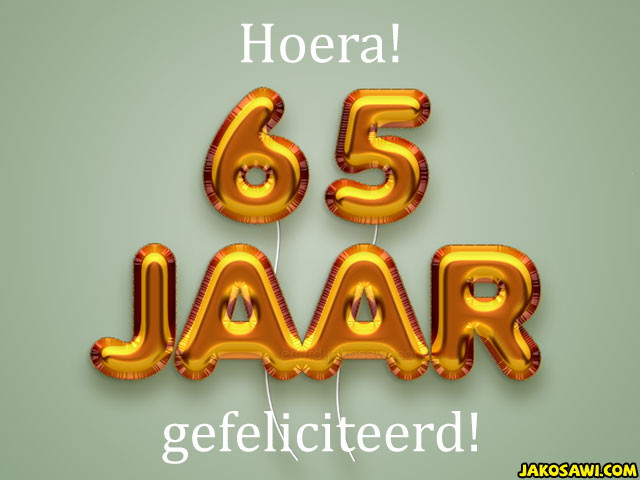 65 jaar gold balloon verjaardag