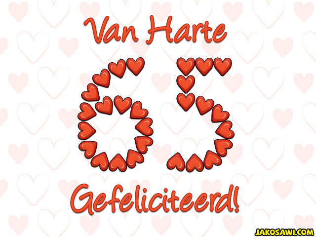 65 jaar hartjes