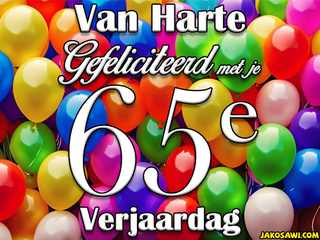 65 jaar veel ballonnen