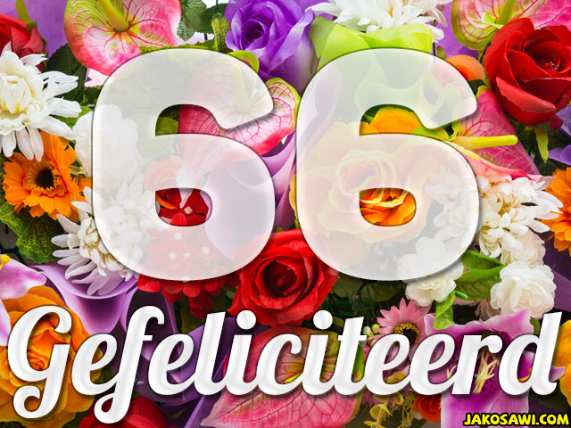 66 jaar boeket