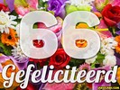 66 jaar boeket