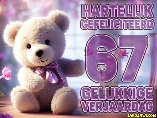 67 jaar beer paars