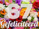 67 jaar boeket