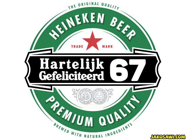 67 jaar gefeliciteerd heineken