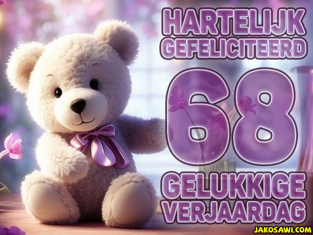 68 jaar beer paars
