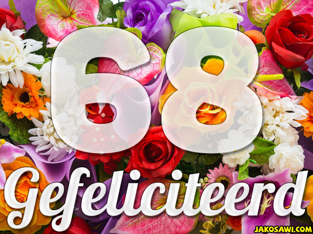 68 jaar boeket