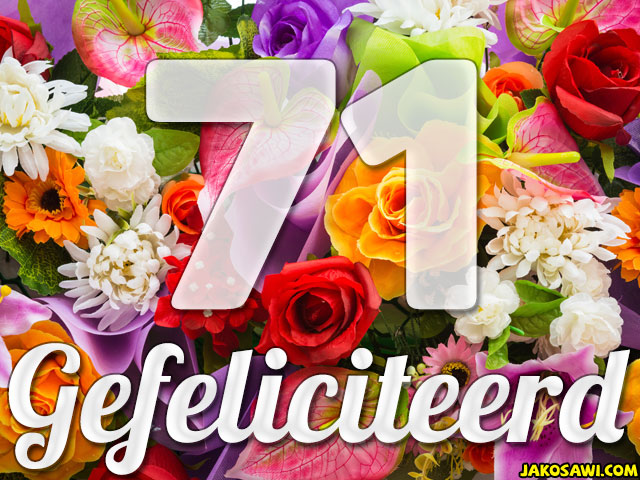 71 jaar boeket
