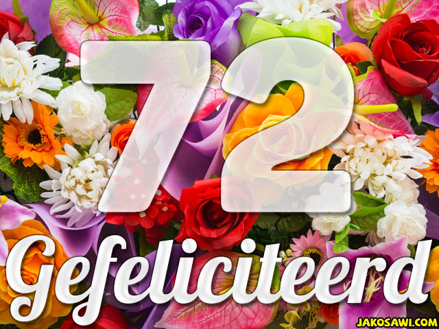 72 jaar boeket