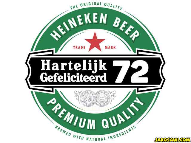 72 jaar gefeliciteerd heineken