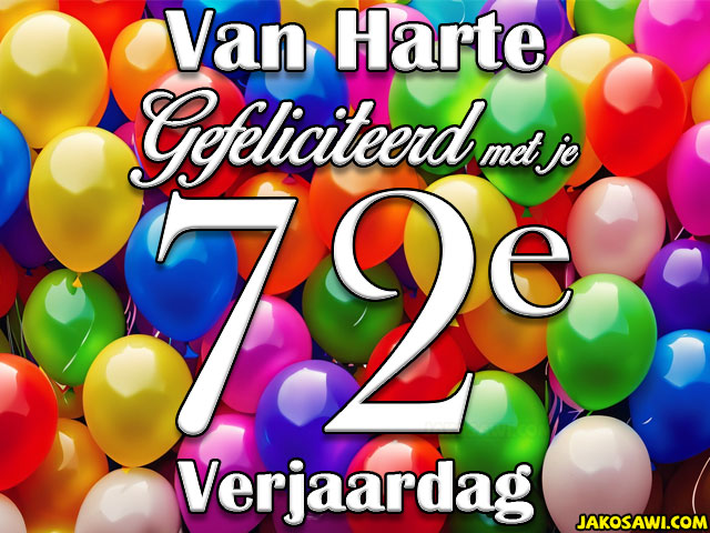 72 jaar veel ballonnen