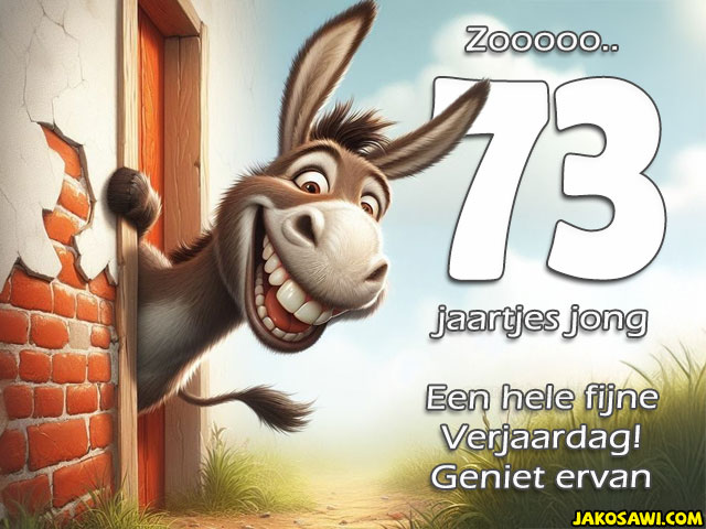 73 jaar jong