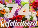 74 jaar boeket