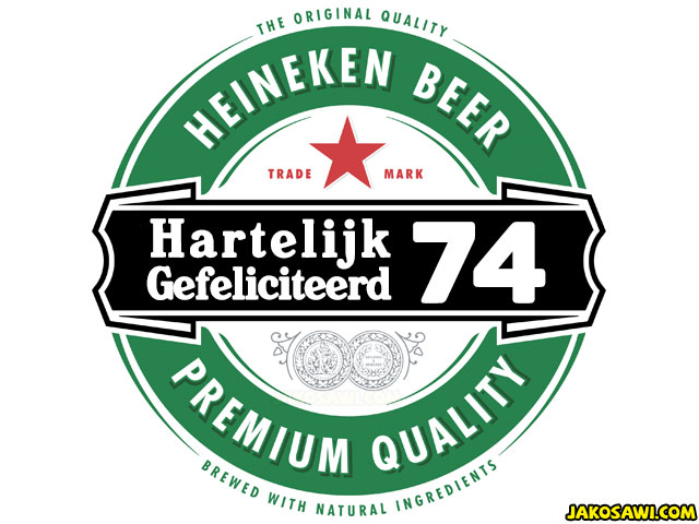 74 jaar gefeliciteerd heineken