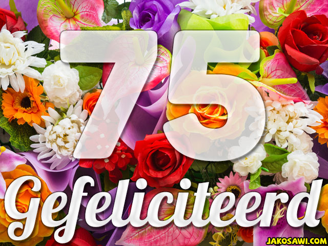 75 jaar boeket