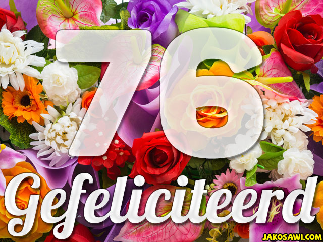 76 jaar boeket
