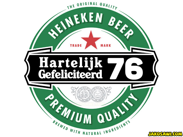76 jaar gefeliciteerd heineken