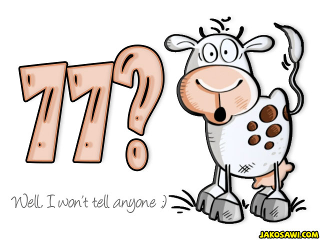 77 year funny cow