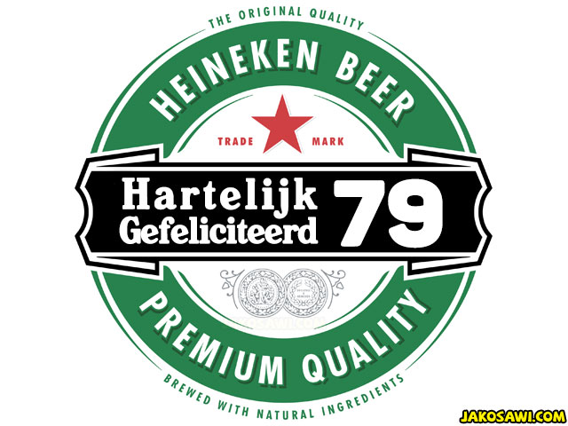 79 jaar gefeliciteerd heineken