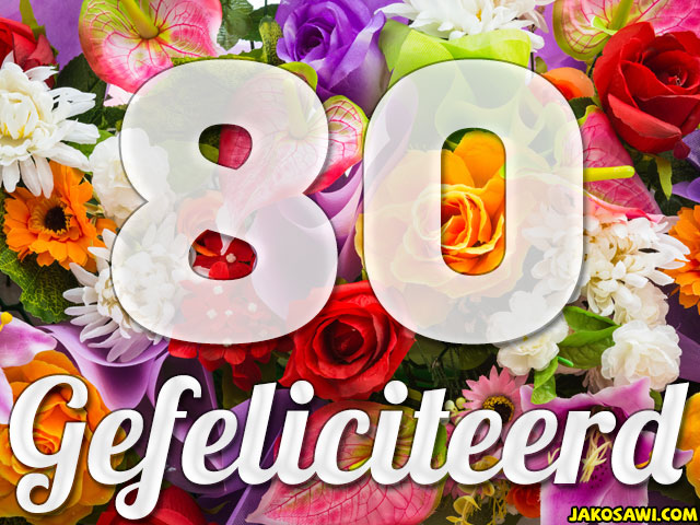 80 jaar boeket