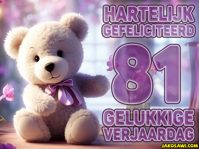 81 jaar beer paars