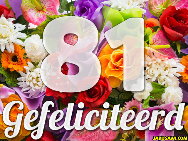81 jaar boeket