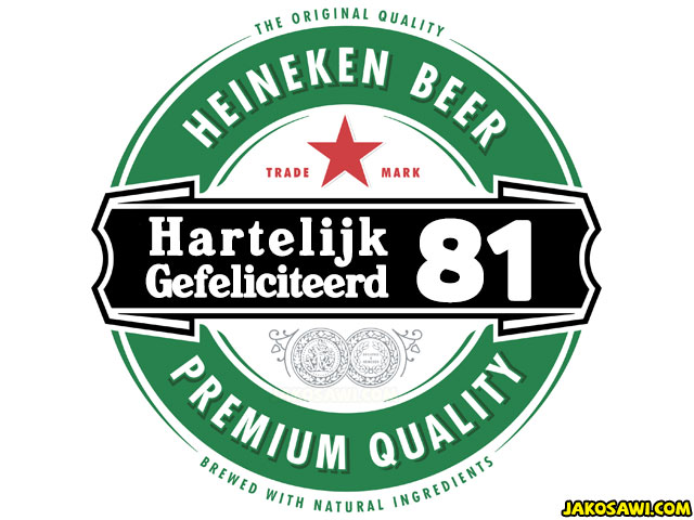 81 jaar gefeliciteerd heineken