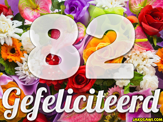 82 jaar boeket