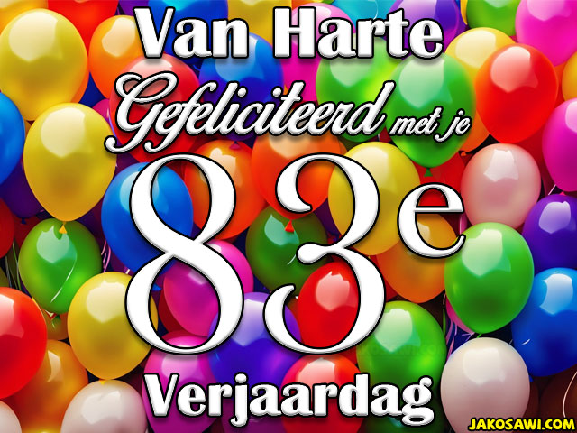 83 jaar veel ballonnen