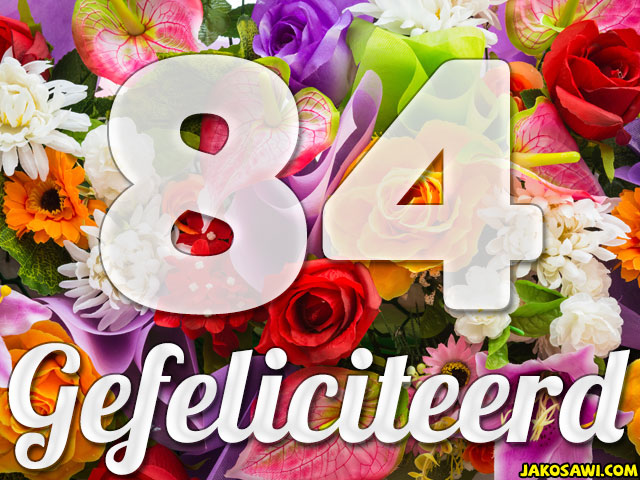 84 jaar boeket