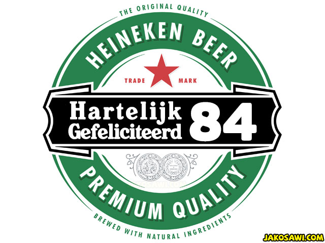 84 jaar gefeliciteerd heineken