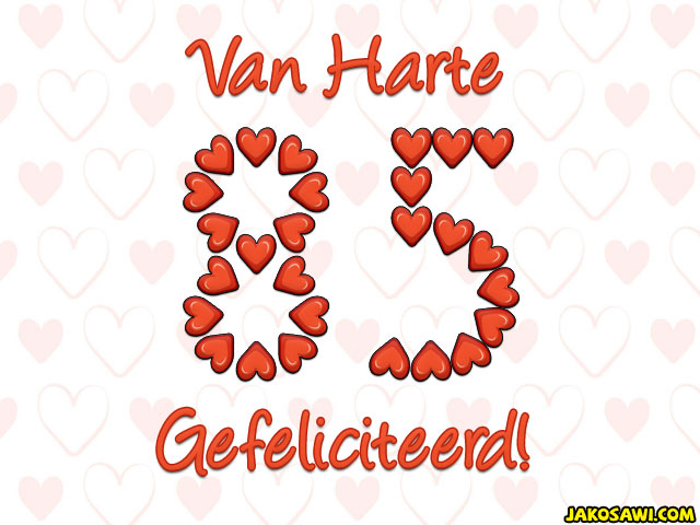 85 jaar hartjes