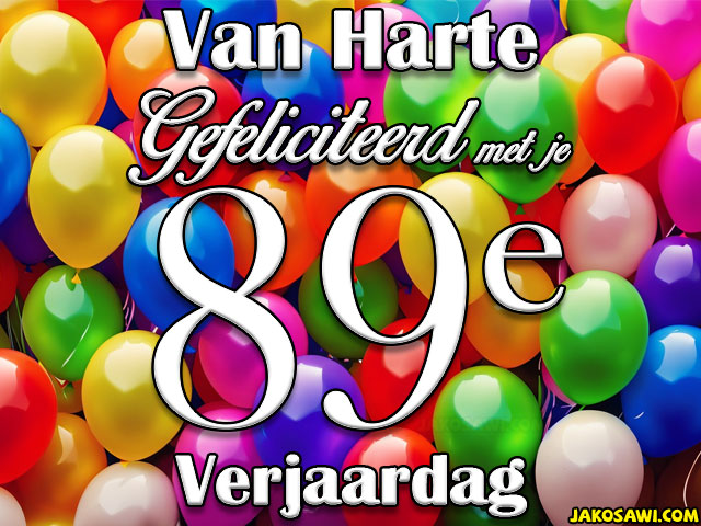 89 jaar veel ballonnen