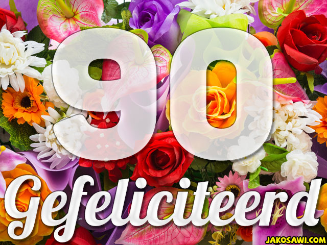 90 jaar boeket