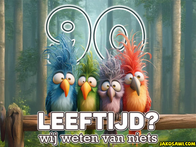 90 jaar grappig vogels