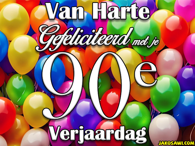 90 jaar veel ballonnen