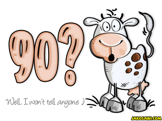 90 year funny cow