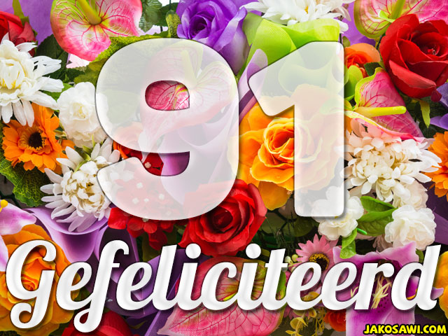 91 jaar boeket