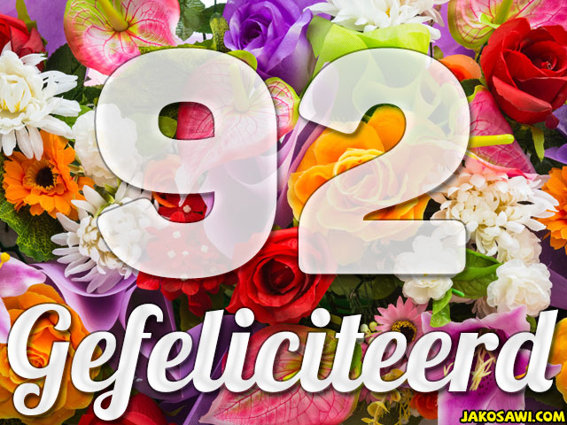 92 jaar boeket
