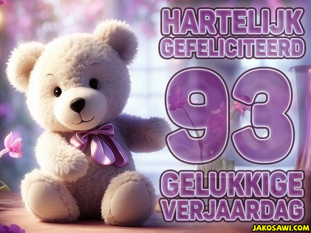 93 jaar beer paars