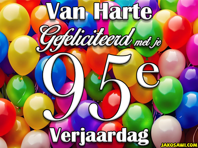 95 jaar veel ballonnen