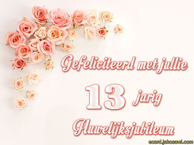 13 jaar huwelijksjubileum 1601