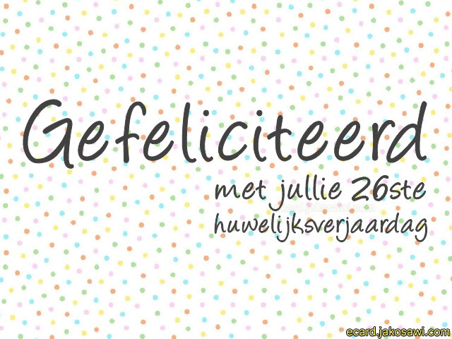 26 jaar huwelijk 1501