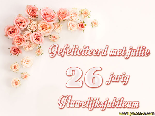 26 jaar huwelijksjubileum 1601