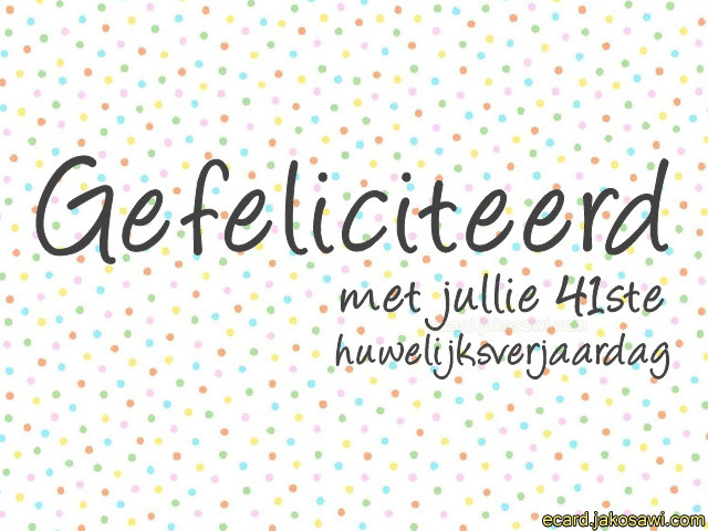 41 jaar huwelijk 1501