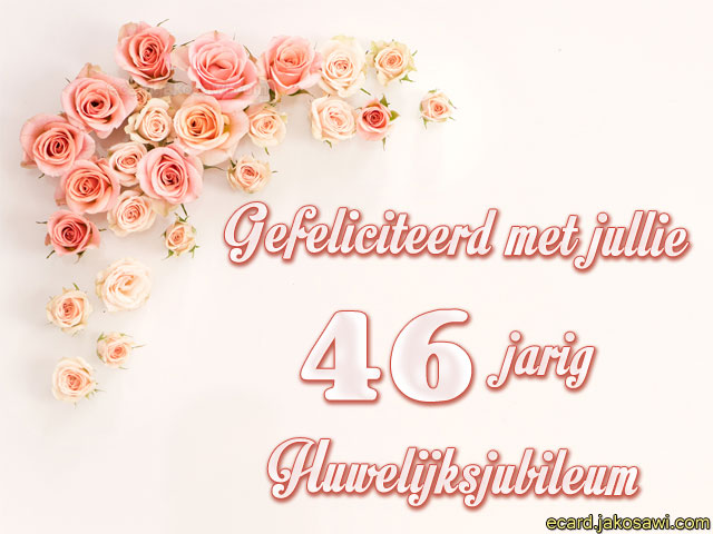 46 jaar huwelijksjubileum 1601