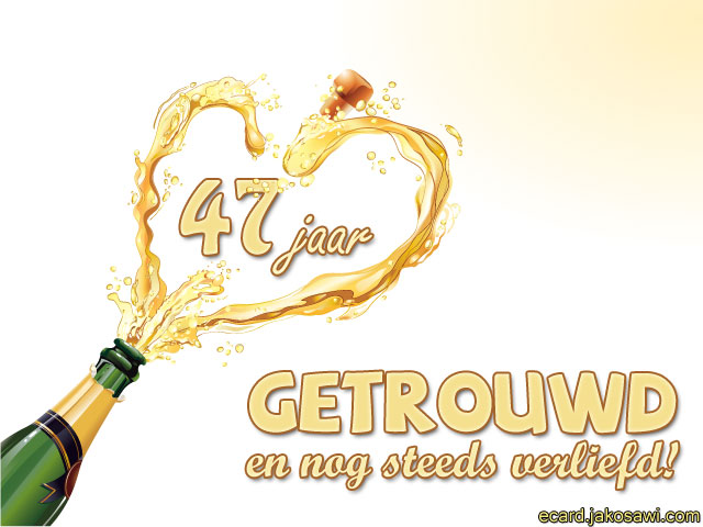 47 jaar getrouwd champagne 1301